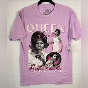 Queen of Soul, Respect Aretha Franklin Tee Shirt, Pastel Purple - Forever 21